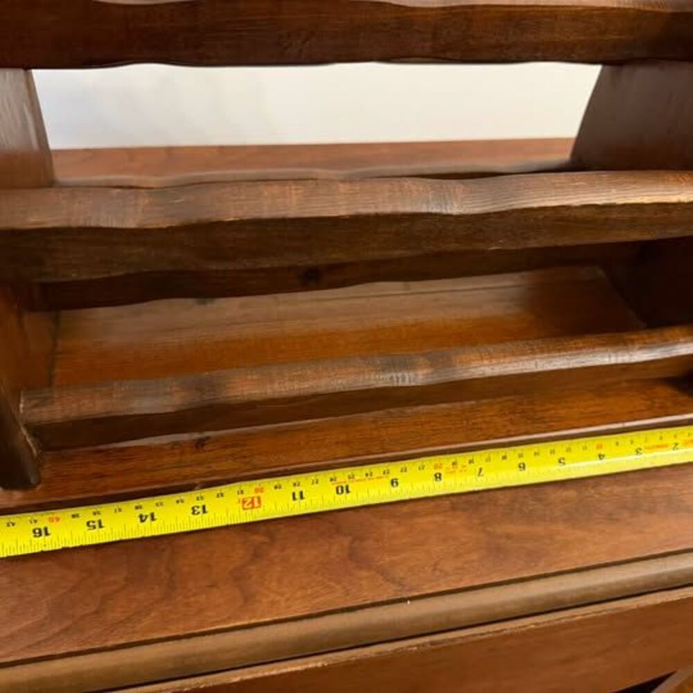 Vintage Wooden Magazine Rack - Picture 7 of 9